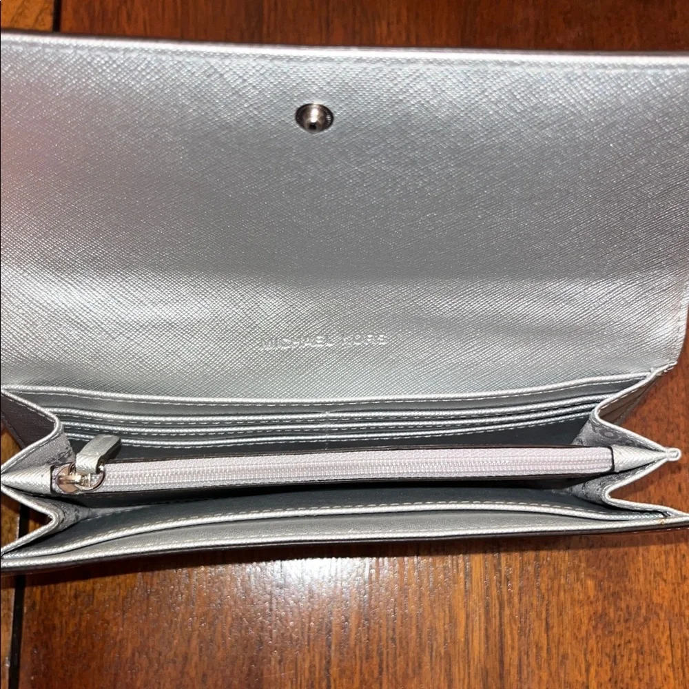 Michael Kors Metallic Silver Wallet - Picture 6 of 7